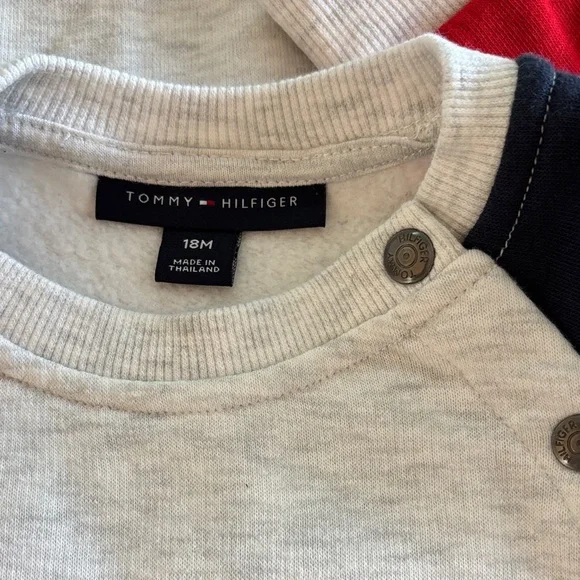 Tommy Hilfiger Size 18M Red and Navy Jogger Set & 18M Nike Jacket - Picture 8 of 10